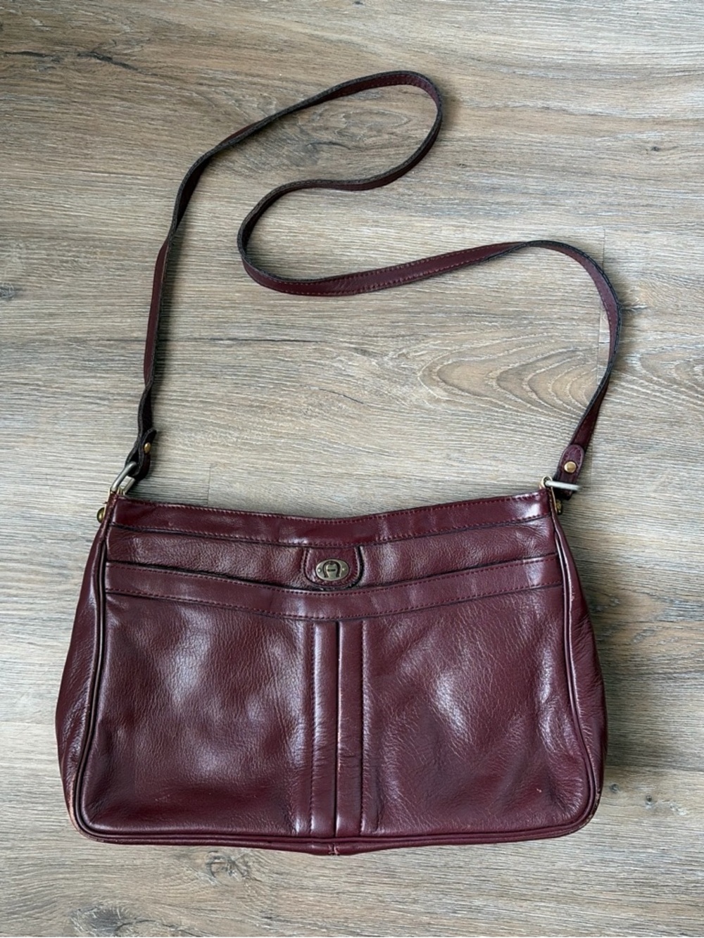 Vintage Etienne Aigner Oxblood Leather Bag